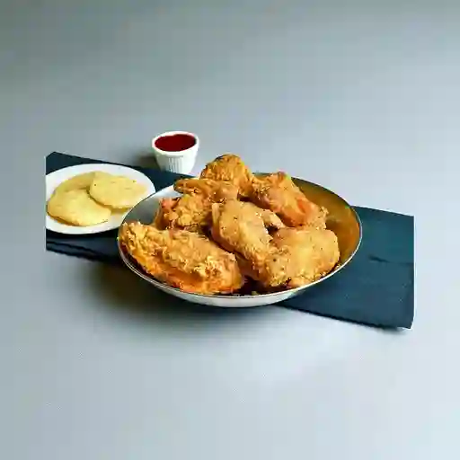 1 Pollo Asado O Frito + Papa y Arepa
