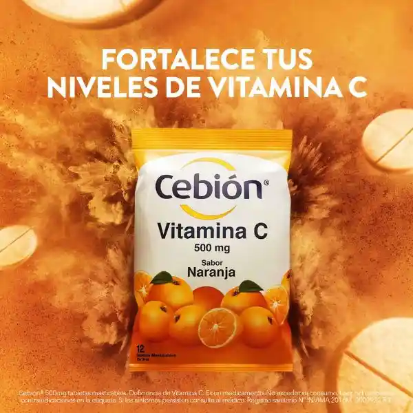 Cebión Suplemento Vitamina C Sabor a Naranja 
