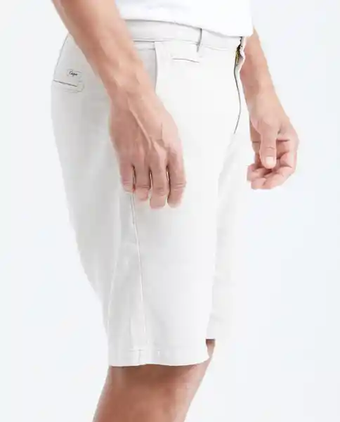 Short Linen Masculino Crudo Sintético Claro Talla 34 Chevignon