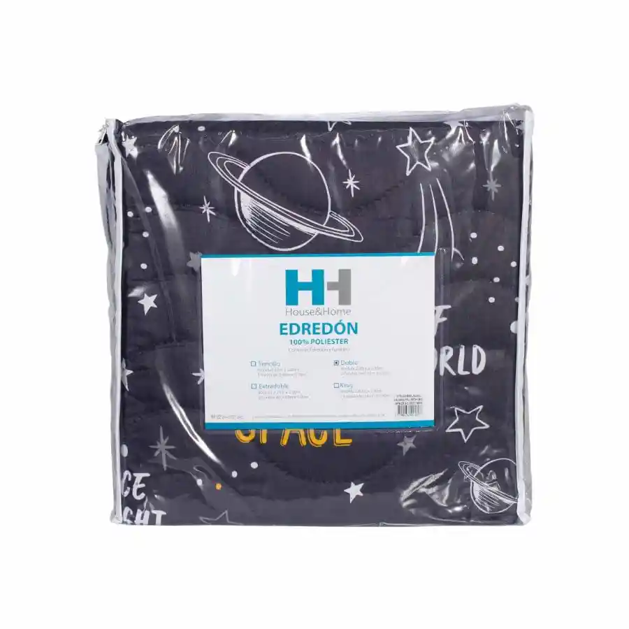 Edredon H&h Space Dob 100% Pol