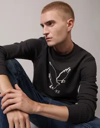 Camiseta Hombre Negro Talla: MEDIUM 3994001 American Eagle