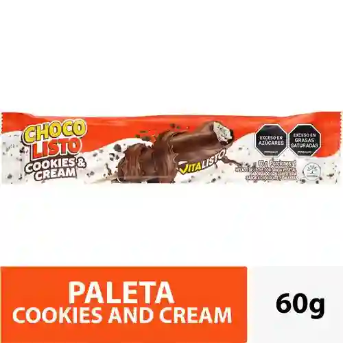 Chocolisto Paleta Helada Sabor a Cookies & Cream