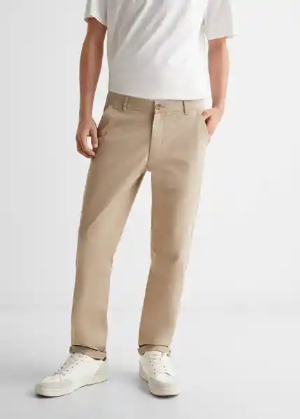 Pantalón Chinob Niños Beige Talla 18 Mango