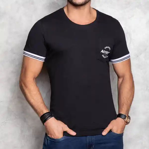 Croydon Camiseta Tomas Para Hombre Color Negro Talla XL