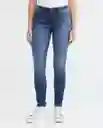 High Rise Cosmo Azul Frances Medio Talla 8 Mujer Chevignon