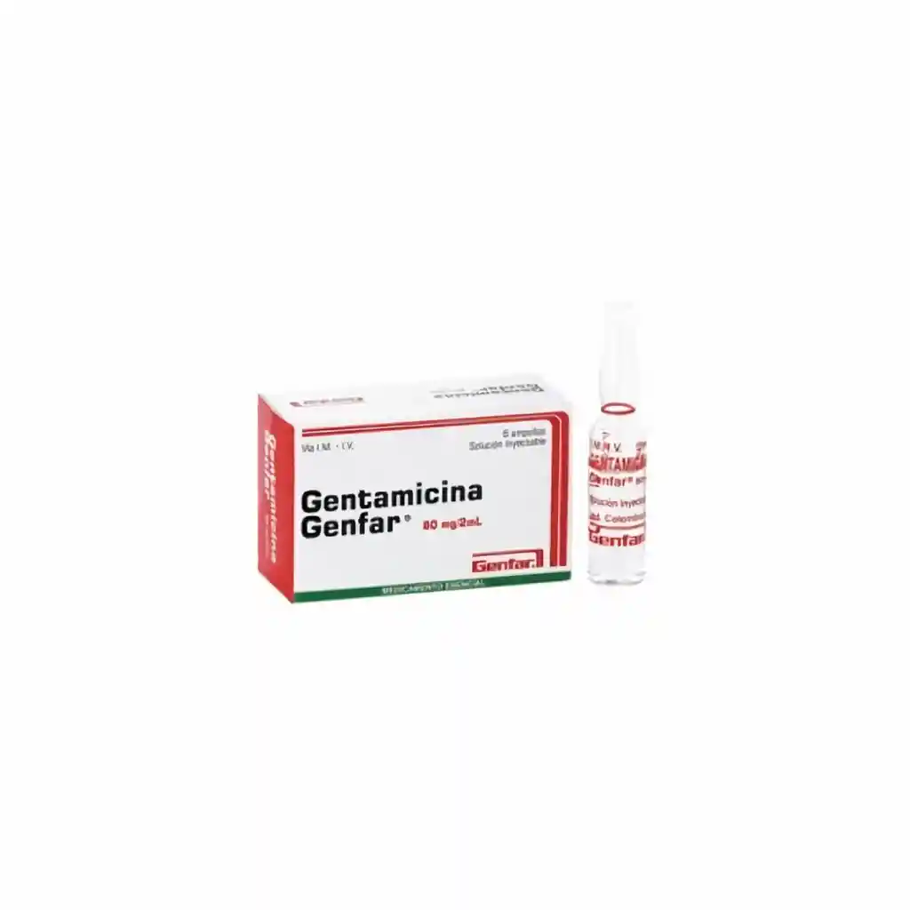Gentamicina 80 Mg Iny Gf Cj X 6