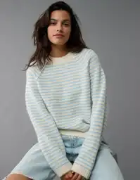 Suéter Mujer Tejido Azul Talla: MEDIUM 1324404 American Eagle
