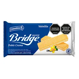 Bridge Galletas Wafer Doble Crema Sabor a Vainilla