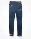 Jean Denim Mom Mujer Azul Talla 2 American Eagle