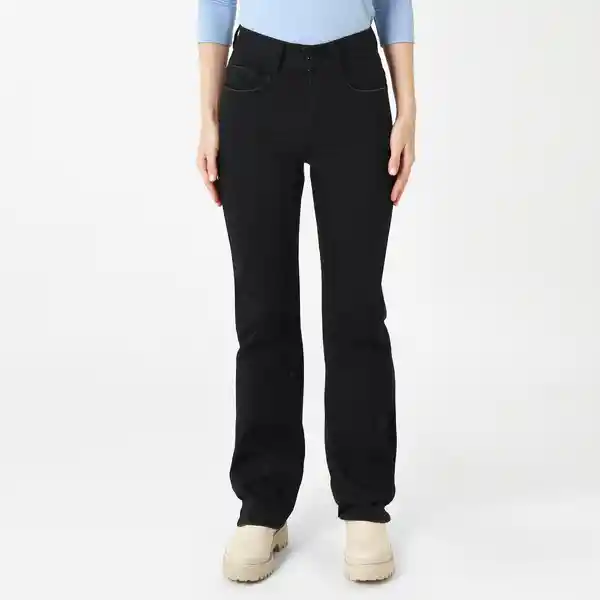 Jean Tiro Medio Bota Medio Negro Talla 10 - 720601