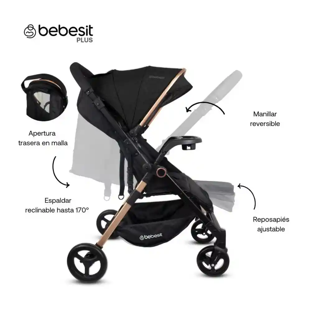 Bebesit Coche Reversible City Black