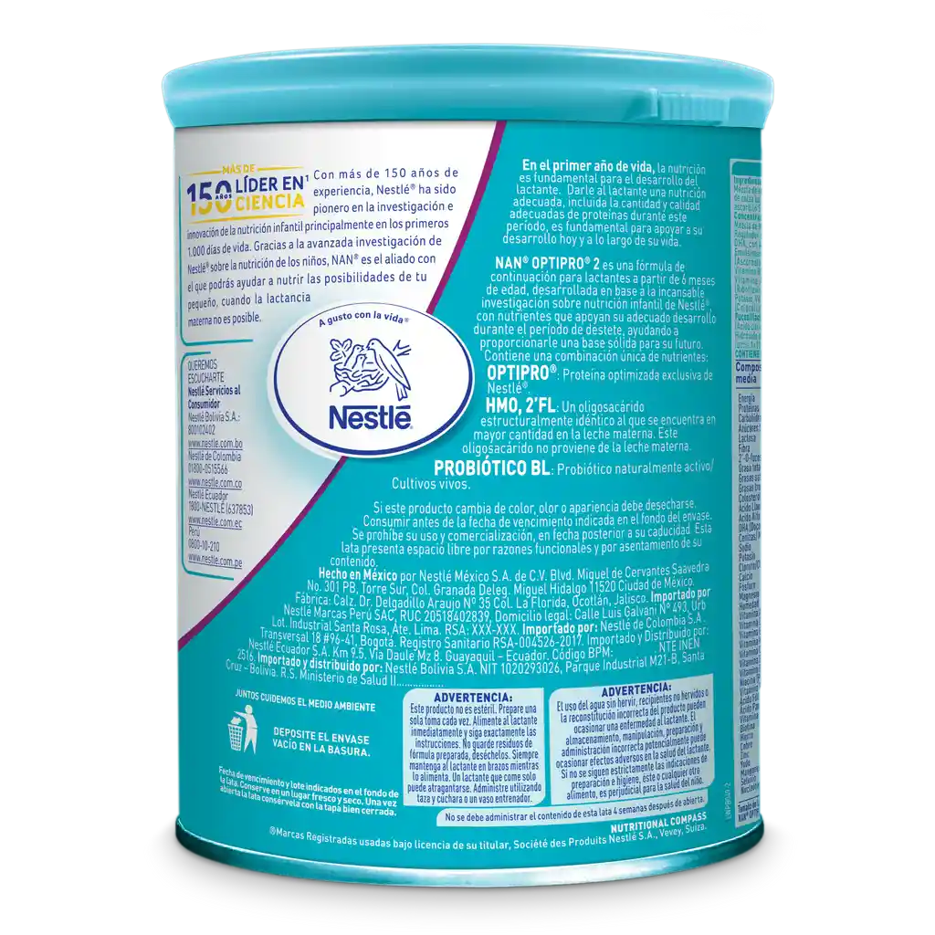 Fórmula infantil NAN OPTIPRO 2 x 900g