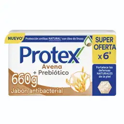 Jabón Antibacterial Protex Avena Barra 110 g x 6 Und