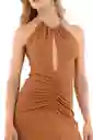 Vestido Largo Aurelia Café Talla XS Mercedes Campuzano