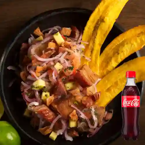 Combo Ceviche de Chicharrón +Cocacola Orig 400ml