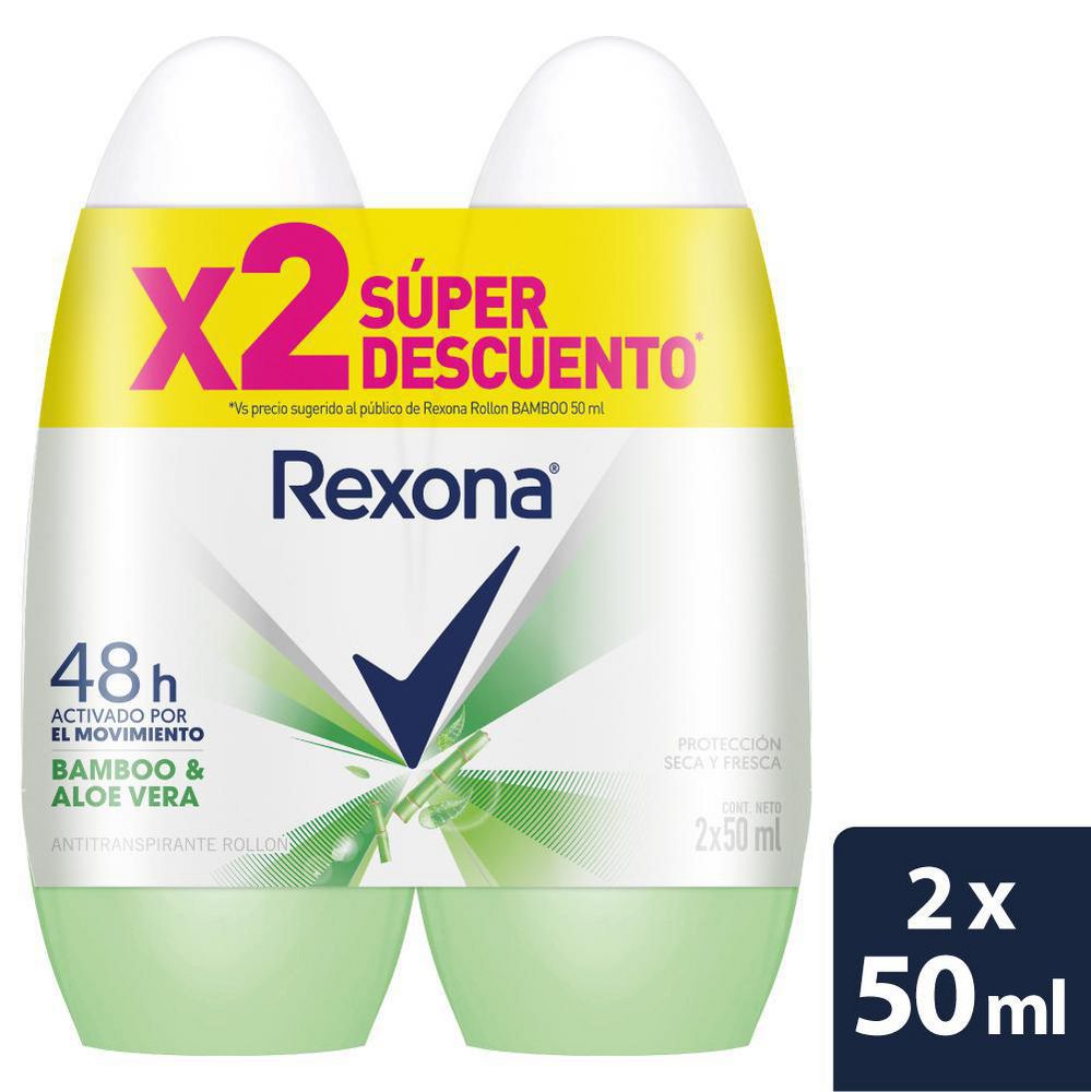 Rexona Desodorante Motionsense Bamboo en Roll On 50 ml