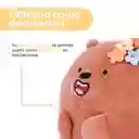 Peluche Redondo Con Adorno de Rosa Oso Pardo Miniso