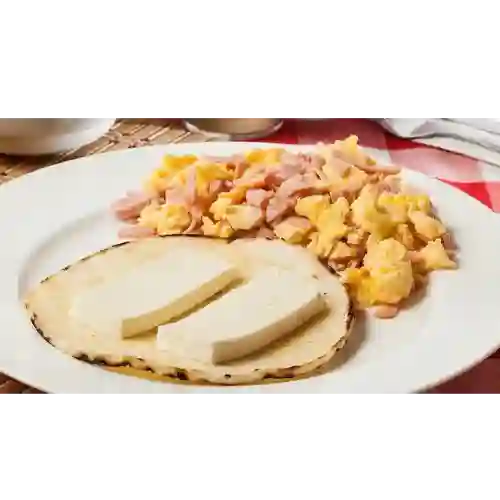 Desayuno Arepa de Maiz con Huevos