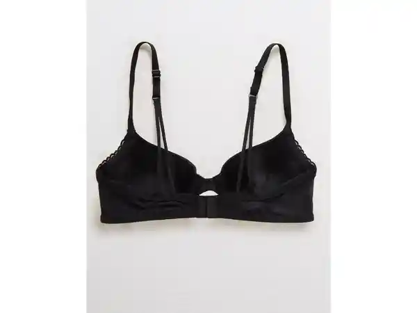 American Eagle Brasier Aerie Real Happy Negro Real Talla 32 B