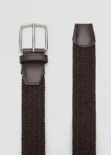 Cinturón Elastic Chocolate Talla 90 Hombre Mango