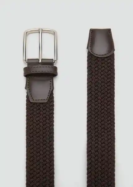 Cinturón Elastic Chocolate Talla 90 Hombre Mango