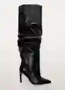 Botas Lizan Negro Talla 40 Mujer Mango