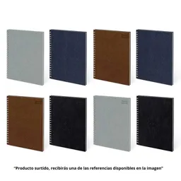 Scribe Cuaderno Argollado Cuadriculado 80 Hojas Grande Cuero