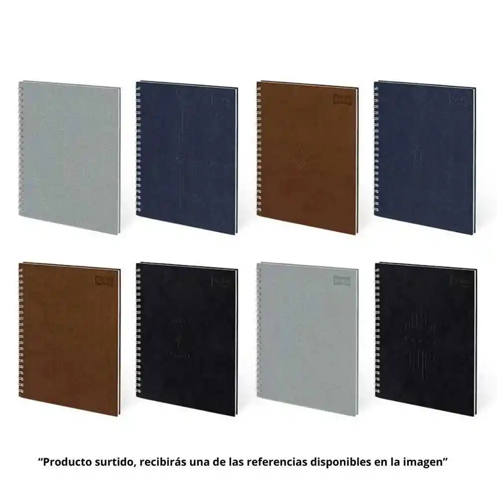 Scribe Cuaderno Argollado Cuadriculado 80 Hojas Grande Cuero