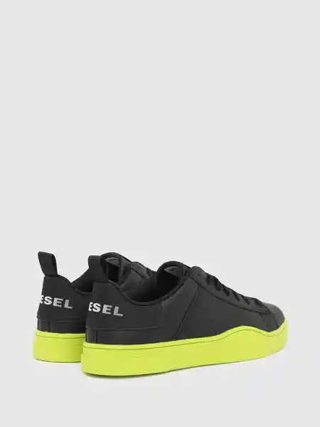 Diesel Tenis S-Clever Low Lace Negro y Amarillo Talla 7.5