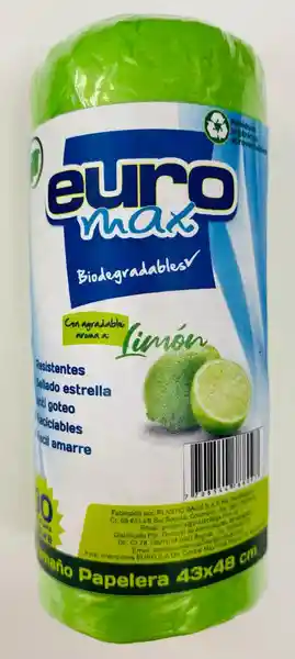 Euromax Bolsa Basura Papelera Limón