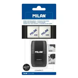 Blister Borrador Mas Sacapuntas Milan