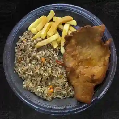 Chuleta apanada + bebida