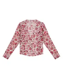 Blusa Longsleeve Blanco Celaje Claro Talla XS Chevignon