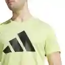 Adidas Camiseta Run It Tee Para Hombre Verde Talla S