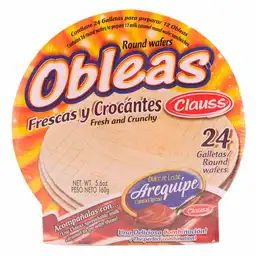 Clauss Obleas Dulce de Leche Arequipe