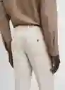 Pantalón Amalfi Beige Talla 44 Hombre Mango