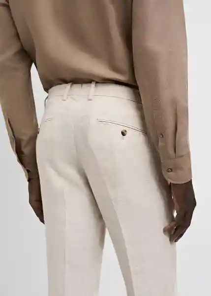 Pantalón Amalfi Beige Talla 44 Hombre Mango