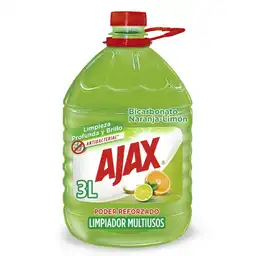 Ajax Limpia Pisos Bicarbonato Naranja Limón 3 L