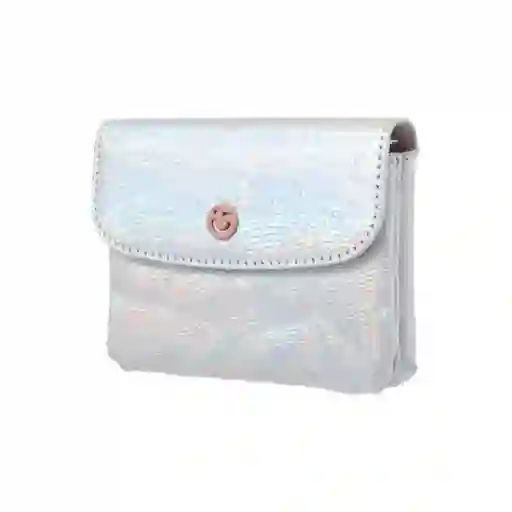 Monedero Brillante Plata Serie Miniso