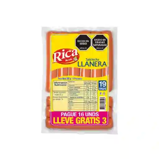 Rica Salchicha Rondo Llanera