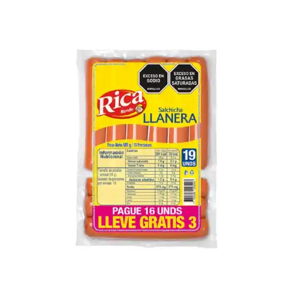 Rica Salchicha Rondo Llanera