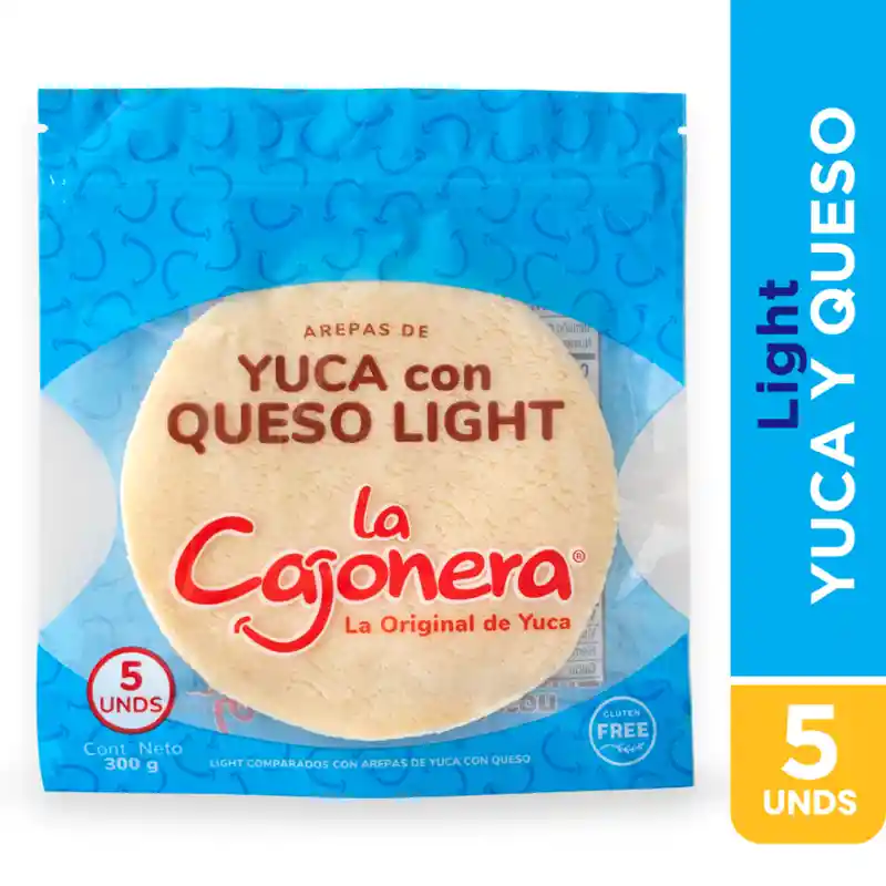 La Cajonera Arepa de Yuca Con Queso Light