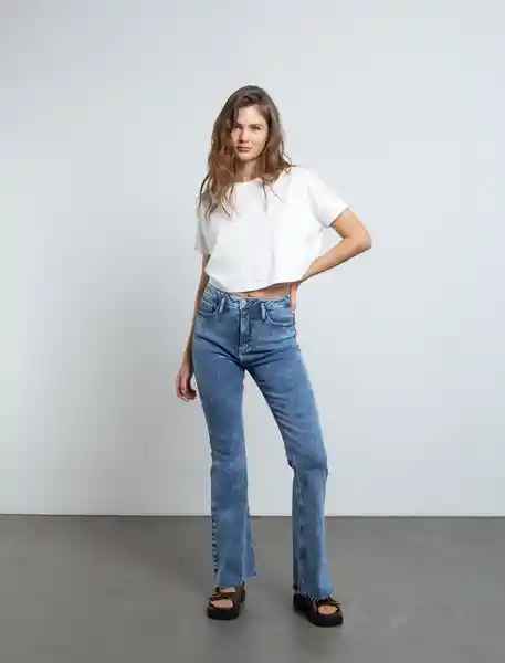 Jean Mujer Azul Índigo Medio Talla 10 493E002 Naf Naf