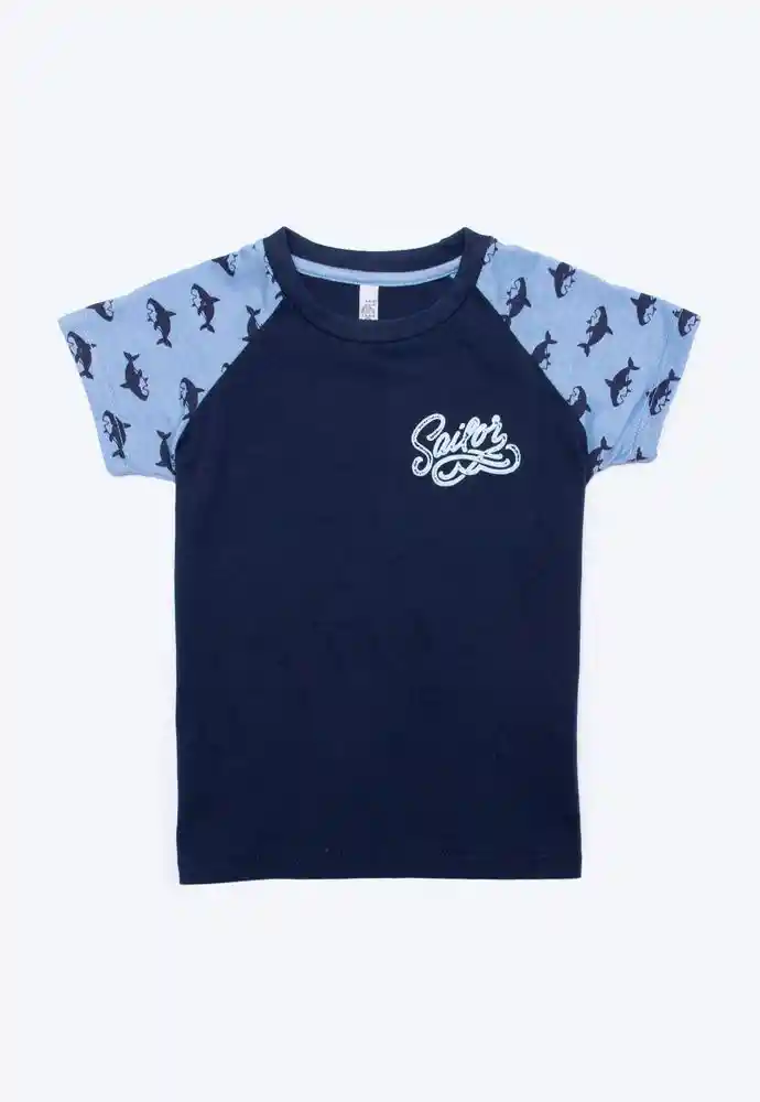 Camiseta Manga Corta 12/18mese-navy