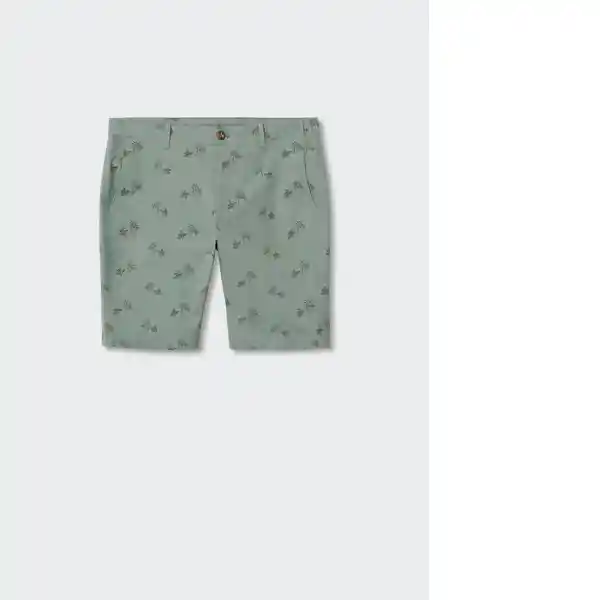 Bermudas Tinos Verde Pastel Talla 42 Hombre Mango