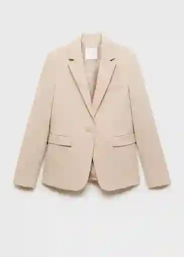 Blazer Americana Boreal Piedra Talla 36 Mujer Mango