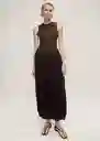 Vestido Calista Chocolate Talla M Mujer Mango