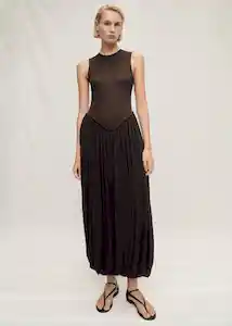 Vestido Calista Chocolate Talla M Mujer Mango