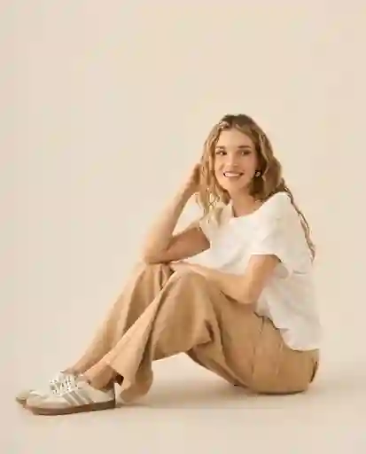 Pantalón Beige Latte Medio Talla 14 633G012 Esprit