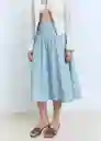 Falda Haley Tejano Medio Talla S Mujer Mango